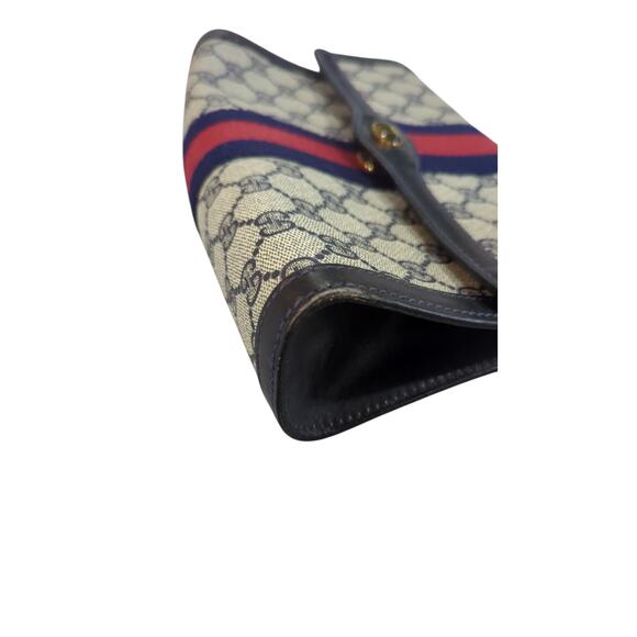Vintage GUCCI Sherry Line Ophidia PVC Leather Clutch Bag - Picture 8 of 14